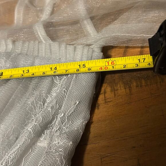 Vintage Inspired Light Gray Tulle Dress Corset Back Tea Length Bridal Prom M - Picture 12 of 13